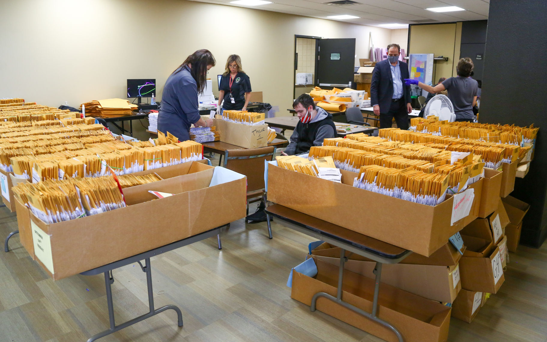 Counting the vote at the Lake County Government Center
